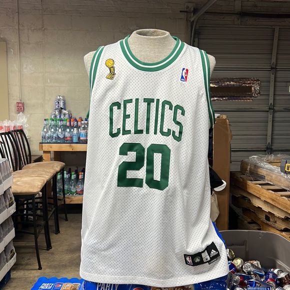 NBA Adidas Boston Celtics Ray Allen Jersey Champions 2008 Gold Mens Medium